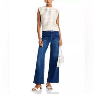 FRAME Le Slim Patch Pocket Palazzo Jeans in Thunderstorm